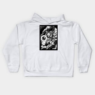 The Tiger's Gift - Black Outlined Version Kids Hoodie